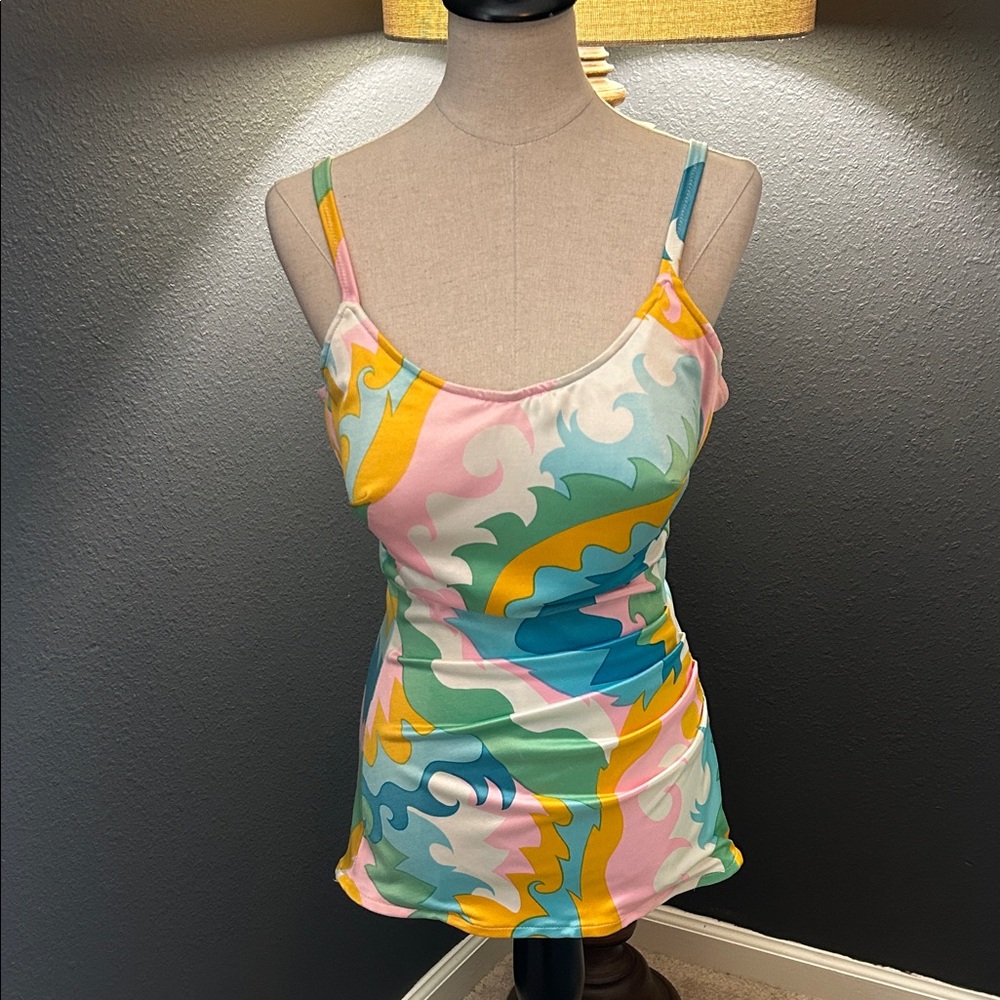 Vintage Colorful Swirl Women's one piece bathing suits